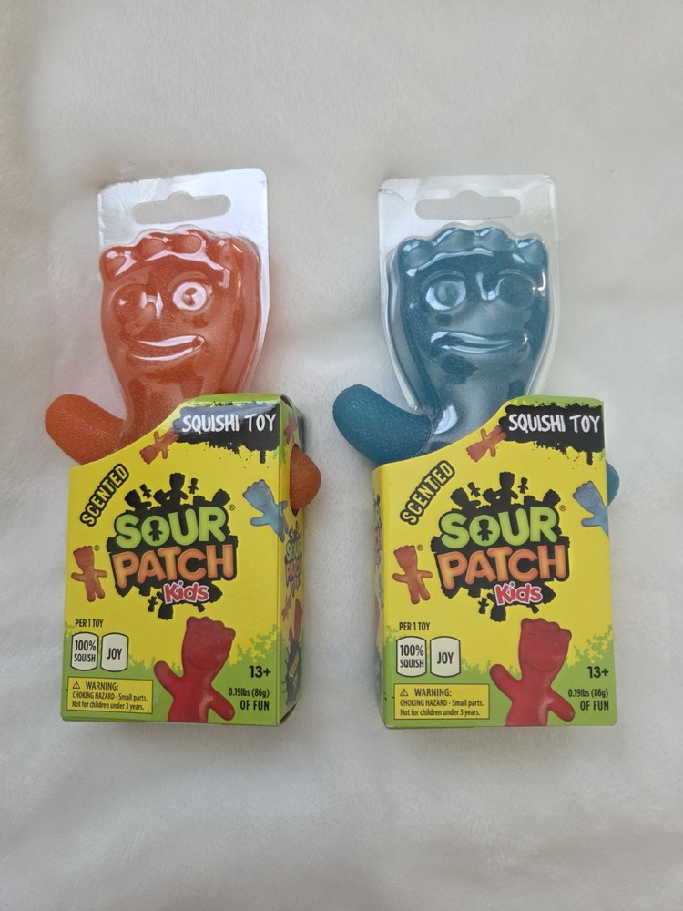 2 Pack - Sour Patch Kid Scented Squishy Toy Blue & Orange. Brand NEW