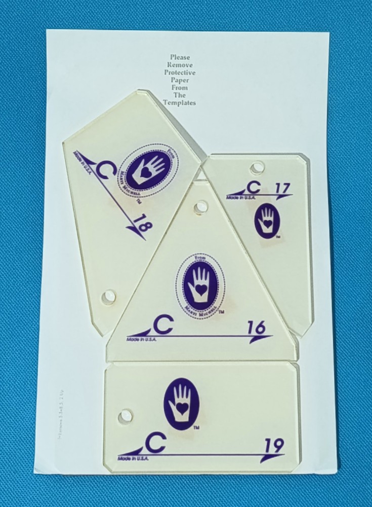 Marti Michell Perfect Patchwork Acrylic Templates Set C with 7 Templates
