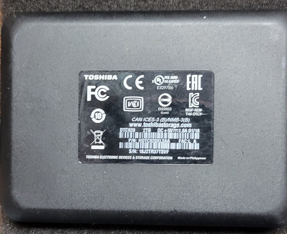 toshiba 2tb external hard drive