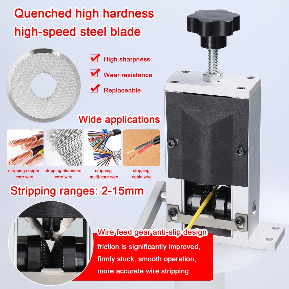 2-15mm Portable Household Manual Wire Stripping Tool Cable Peeling Machine E9W7
