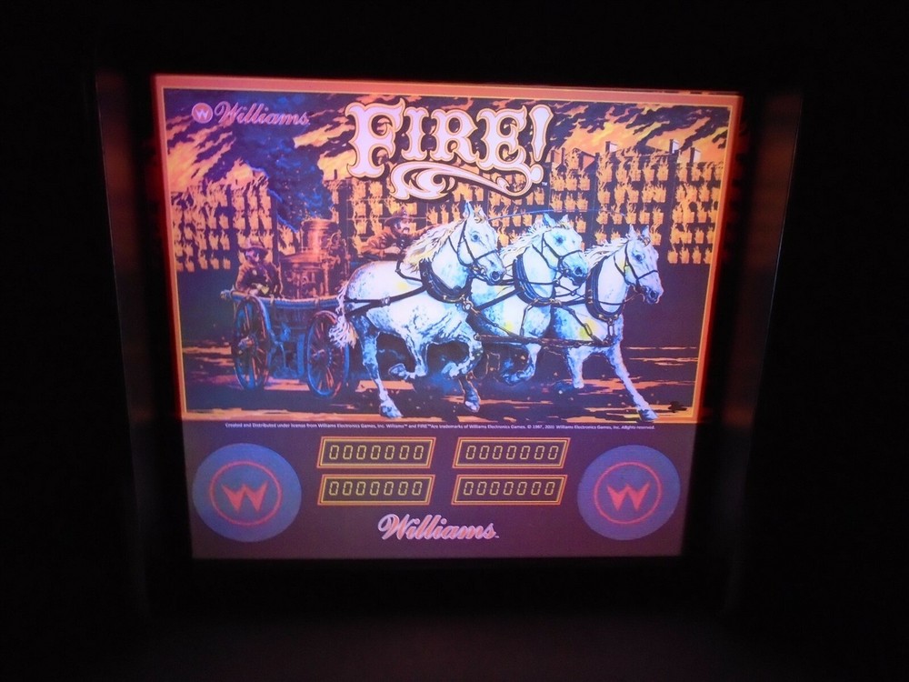 Williams Fire Pinball Head LED Display light box