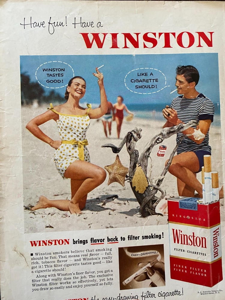 Winston Cigarettes, Full Page Vintage Print Ad