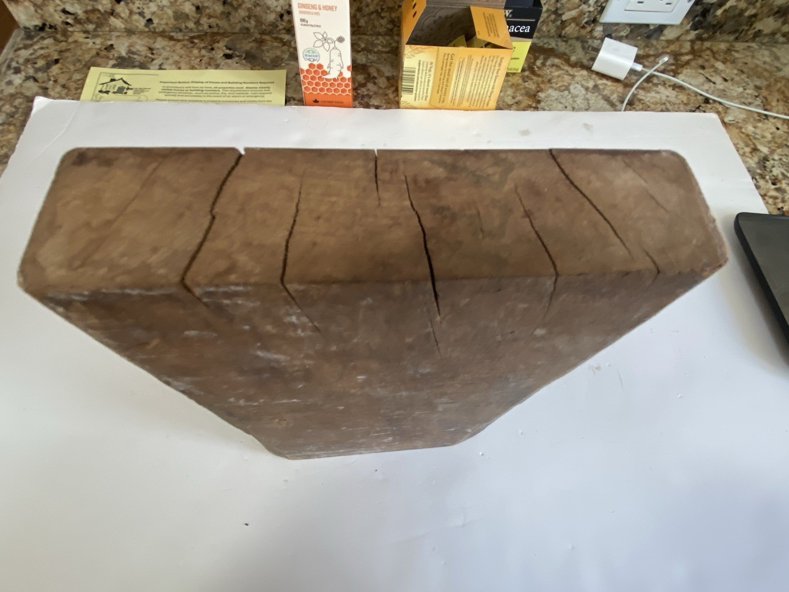 Antique Plaster Cast Pattern Wood Mold Block Architectural Salvage Flowers