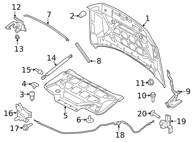 Genuine Ford Hood Stop Buffer 9L3Z16758C