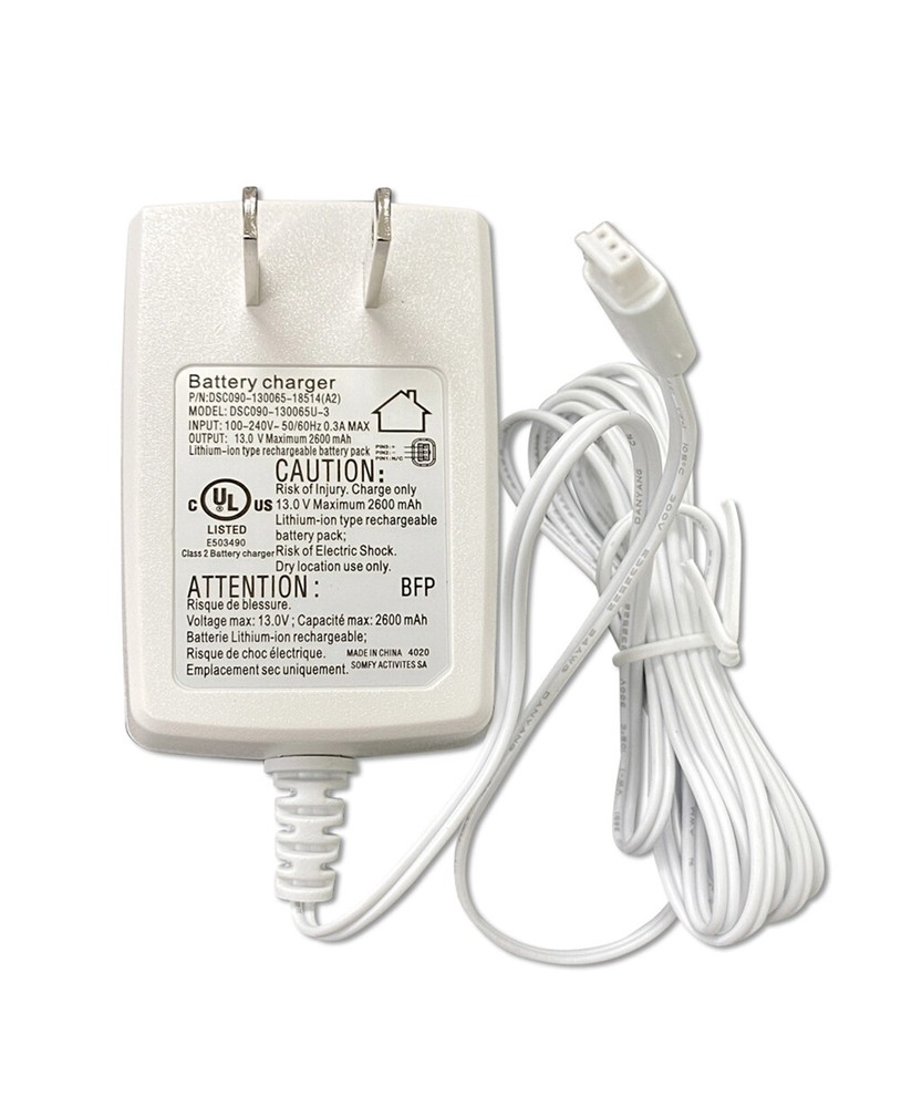 Somfy Lithium-ion Charger with 6' Cable #9025166