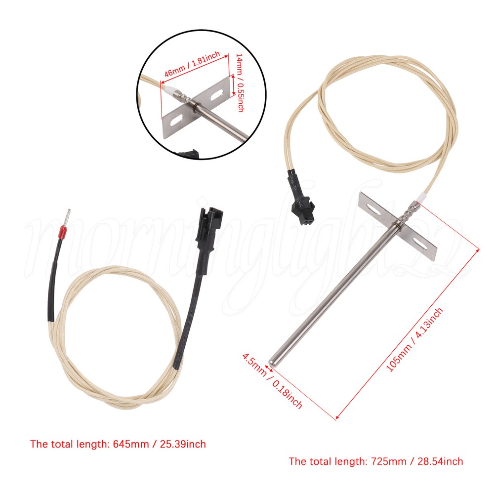 Temperature Probe Sensor Replacement for Pit Boss 700 820 725x645mm with Screws
