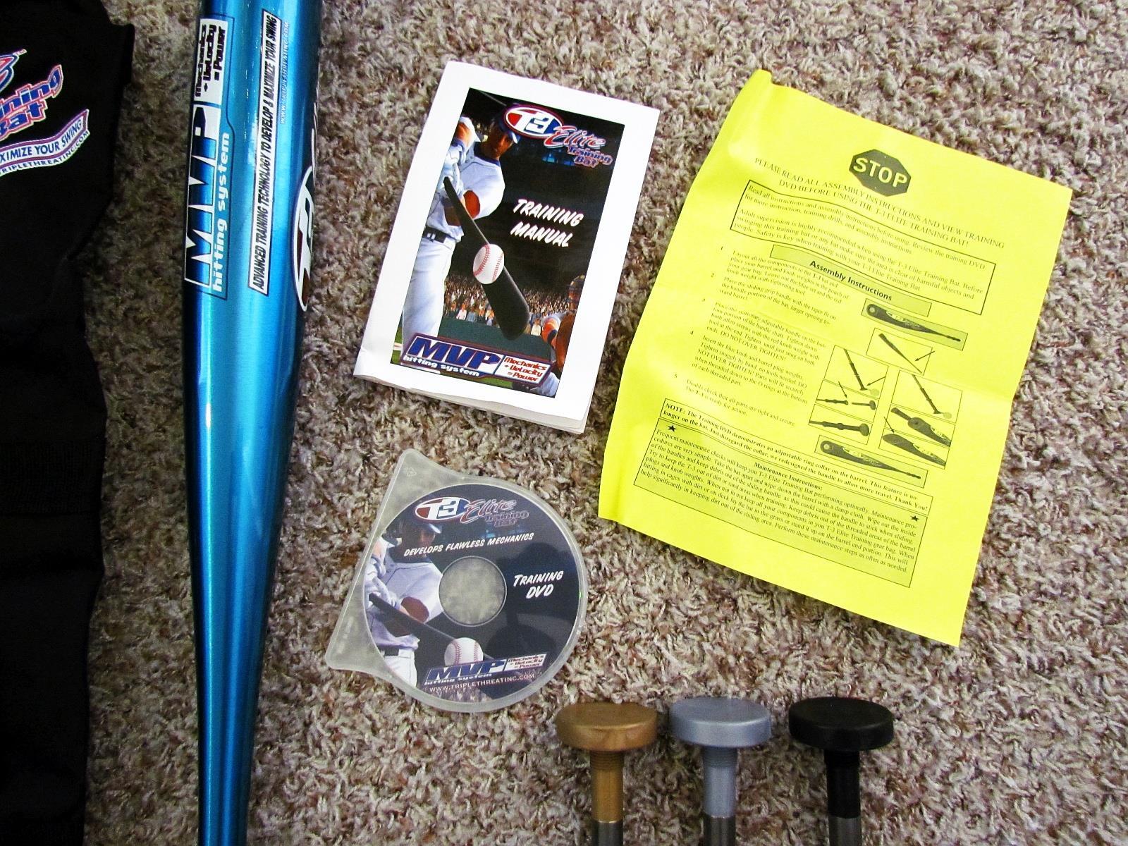 T3 Elite Training Baseball Bat 34" JumpUSA With Training DVD, Weights, & Bag NEW