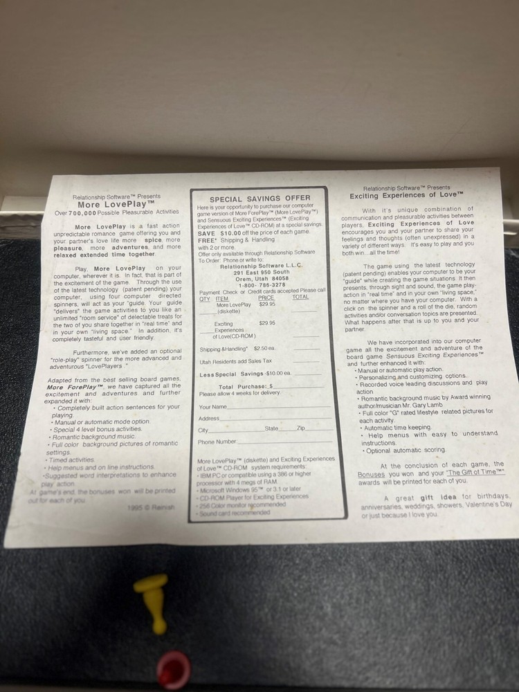 Sensuous Exciting Experience Board Game For Two