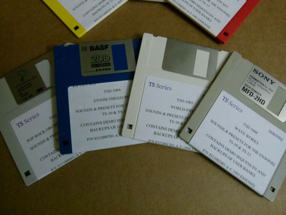 Ensoniq TS-10 & TS-12 Floppy Disk Sound Library **10 FLOPPY DISK SET**