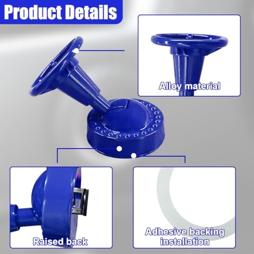 Car Joystick Push Start Button Cover, Cool Metal Auto Engine Start Stop Blue