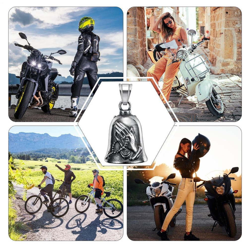 Praying Hands Bell Motorcycle Gremlin Ride Motorcycle Bell