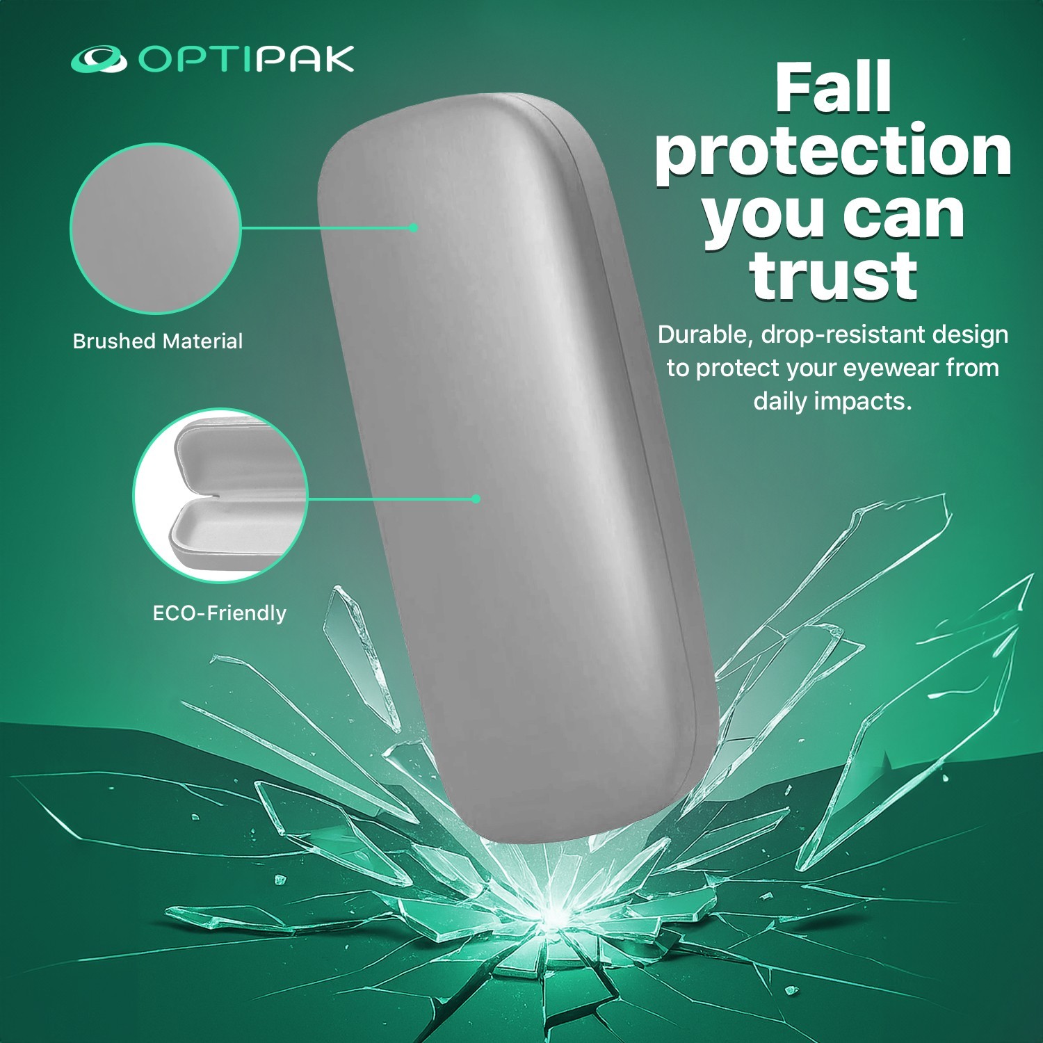 Hard Shell Glasses Case-Lightweight Large Eyeglass Holder with Microfiber Cloth