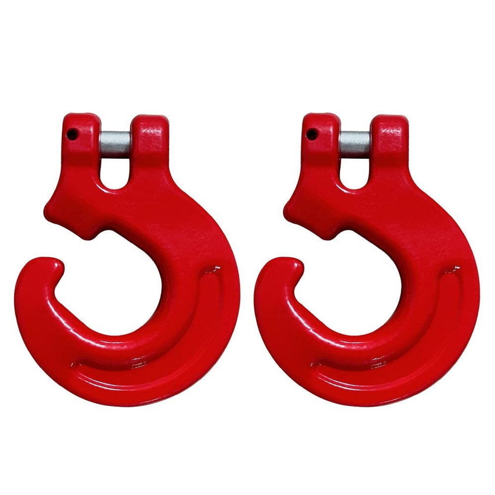 2pack G80 Chain Hook 5/16 Logging Chain Choker Hook With 2 Tons /4400lbs Workin