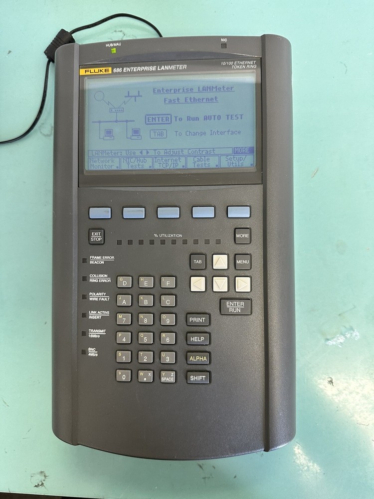 Fluke 686 Enterprise LANMeter 10/100 Ethernet Token Ring‼️NO POWER SUPPLY