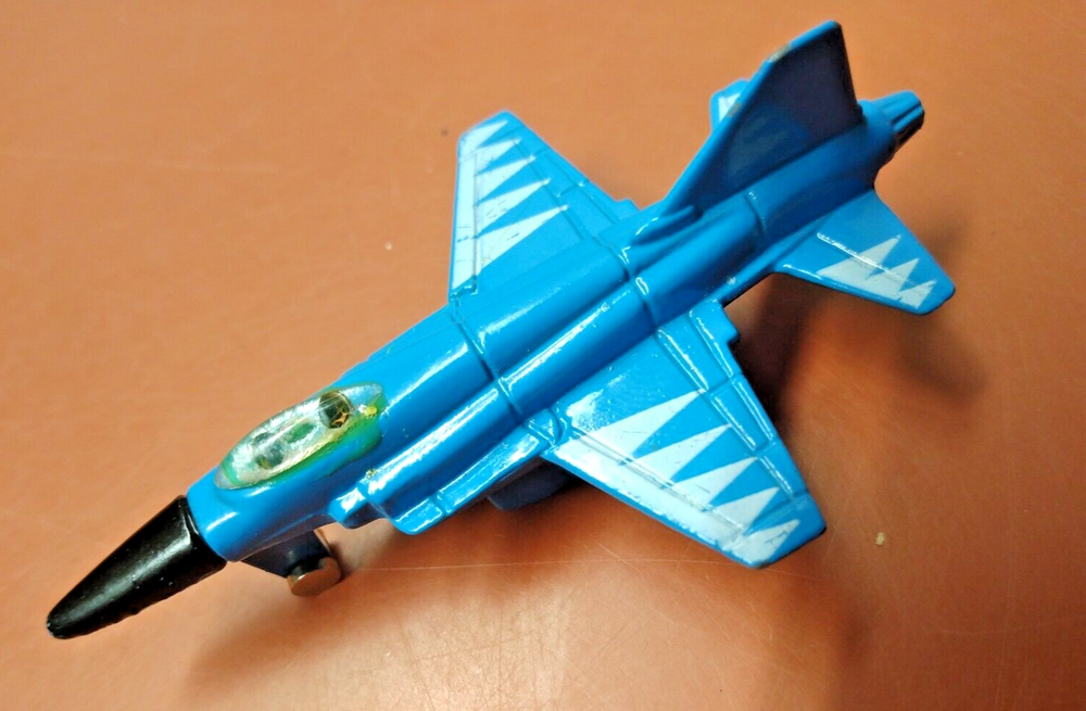 SOMA Blue Pull Back Toy Plane 1988 Approx. 3 Inches Long Used, Working Condition