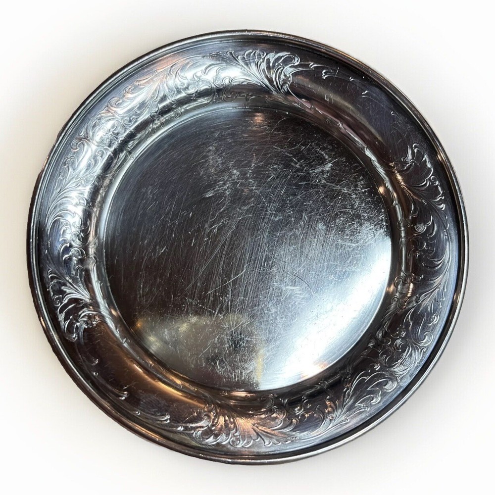 Vintage Reed & Barton Silverplate Scrollwork Candy Nut Trinket Dish N285
