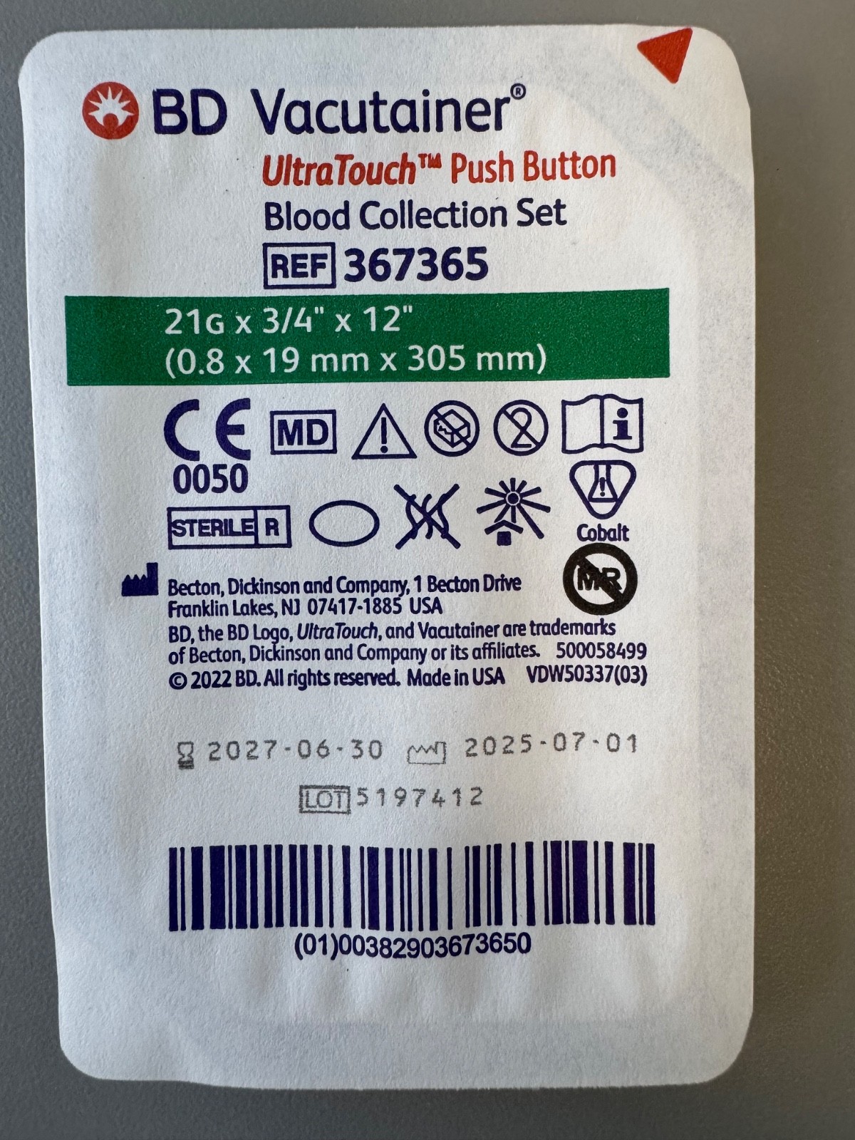 Sewing Needles 21g Butterfly Push Button Ultra Touch (Pack of 50)