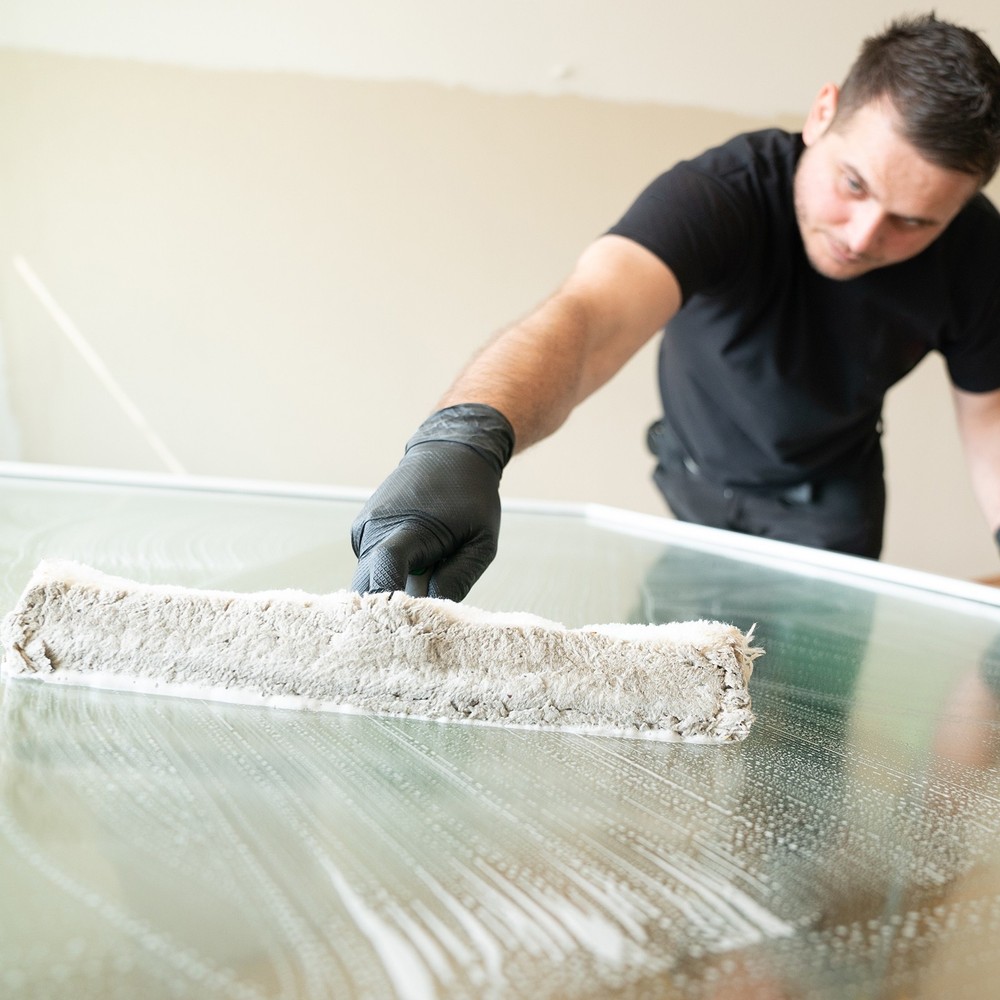 3 Pcs Microfiber Window Scrubber Replacement Head 9.84 Inch Blue