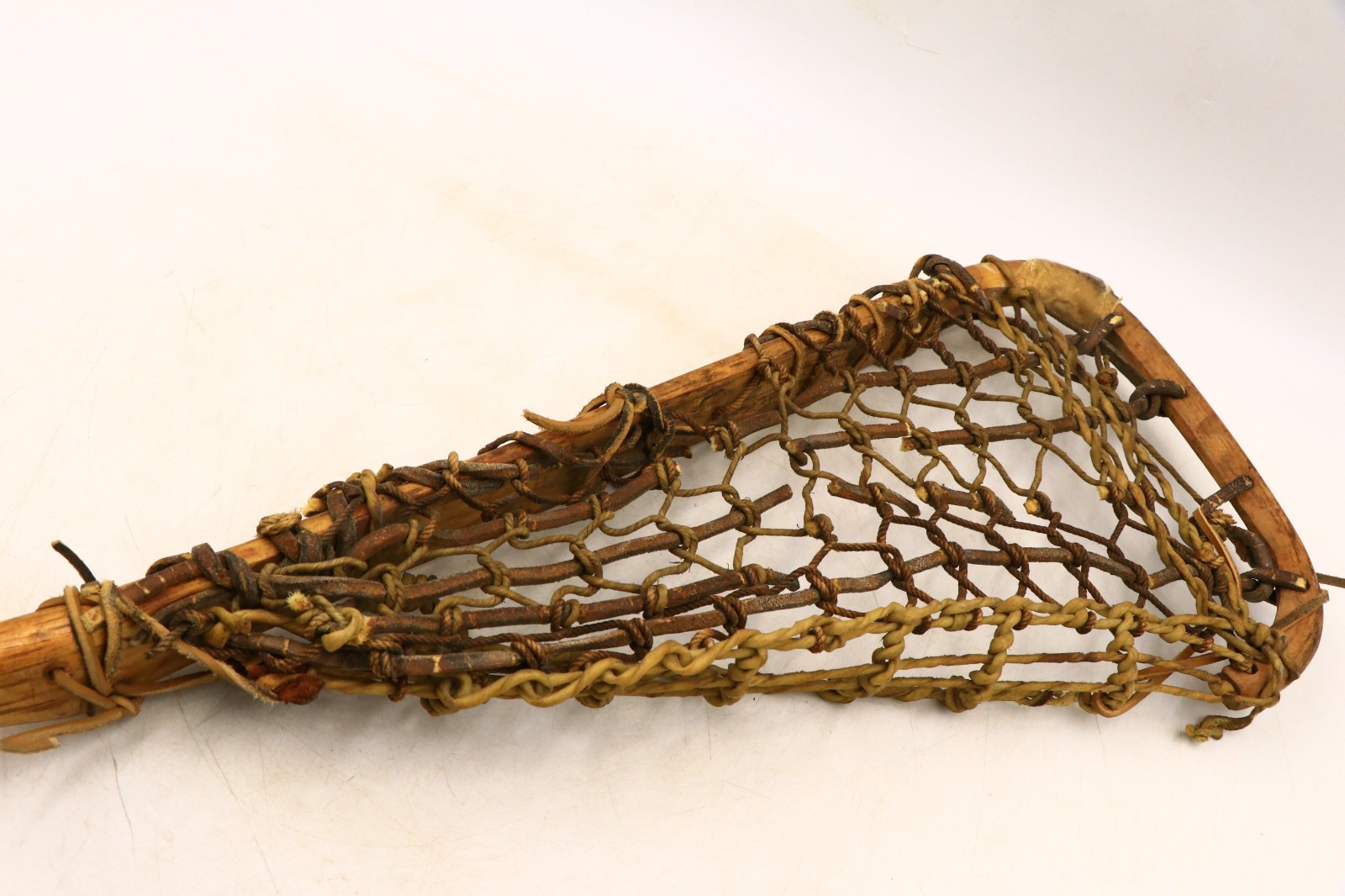 Rare Antique Native American Lacrosse Stick 46.5" Unbranded Octagonal Handle