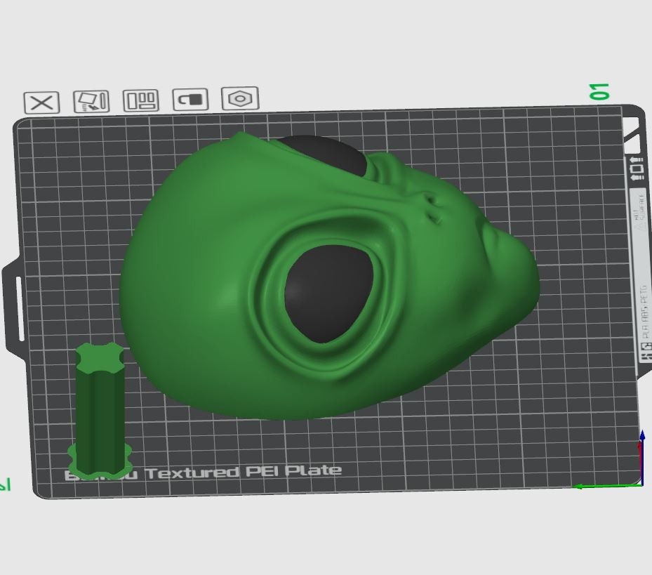 Alien Head - CNC Routing & 3D Print Model - STL + 3MF File for Printer Laser