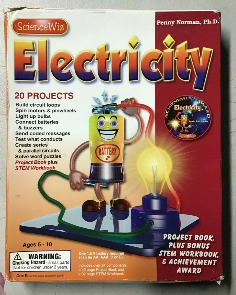 ScienceWiz Electricity Kit 20 Projects with Workbook - NEW