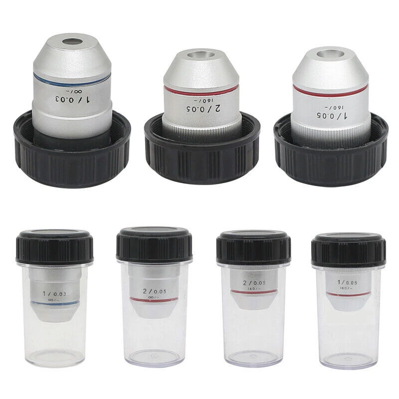 195 1X 2X RMS Achromatic Infinity Objective Lens for Biological Microscope