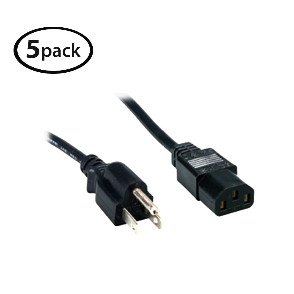Comprehensive Standard PC Power Cord 3' (5-pieces)