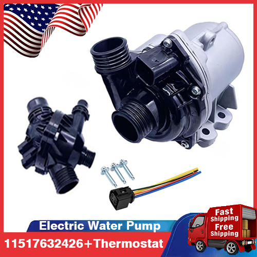 Electric Engine Water Pump w/Thermostat 11517632426 For BMW 335i 535i x1 x3 X5