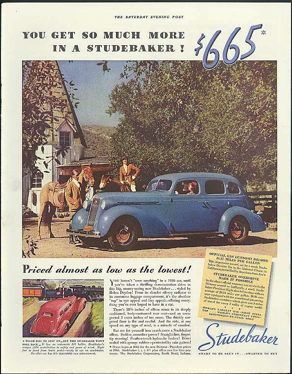 You get so much more in a Studebaker ad 1936