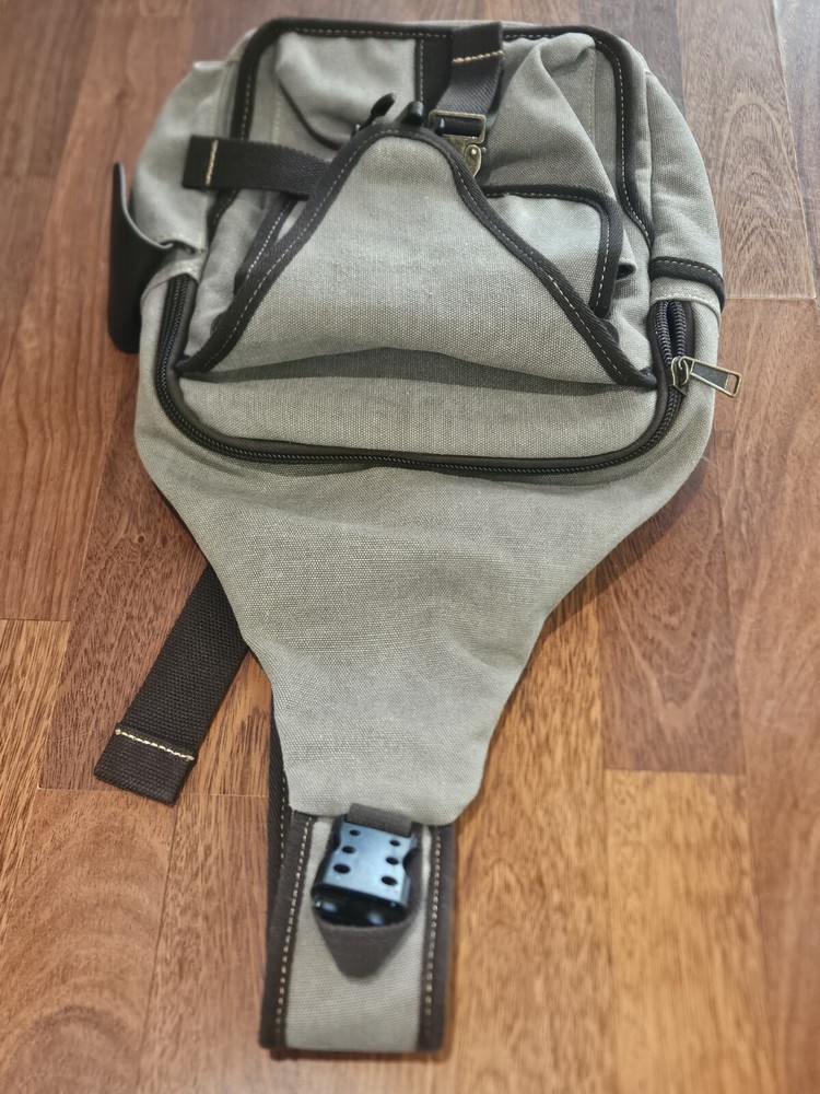 Prairie Schooner Tan Canvas Sling Bag Backpack