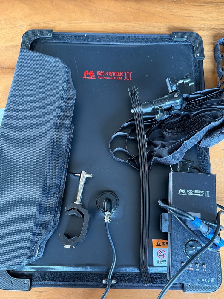 FalconEyes RX-18TDX II Roll-Flex LED Light Kit — Full Accessory Set