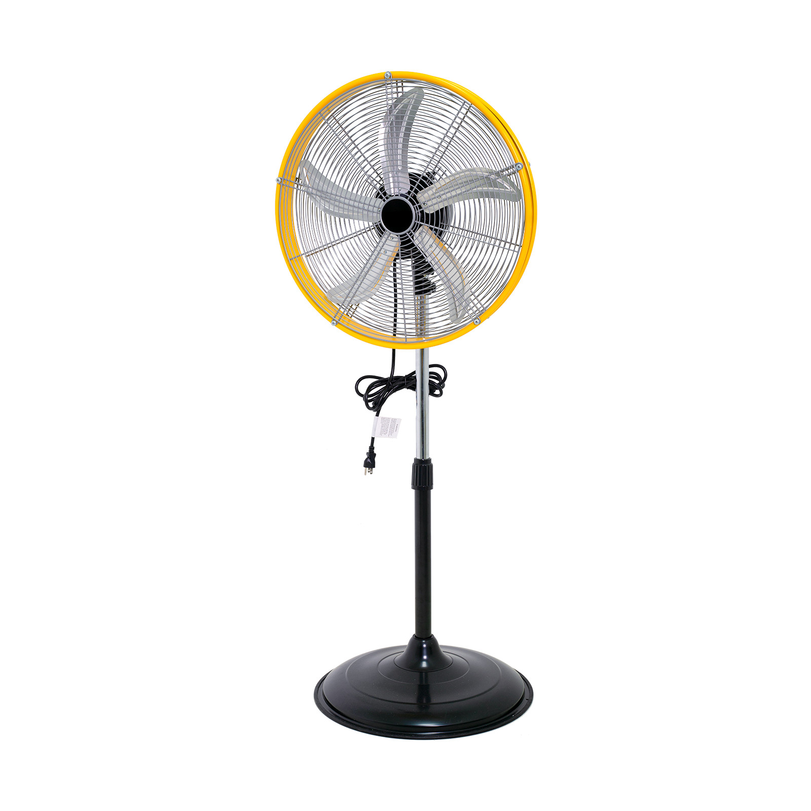 4900 CFM 20" Industrial Pedestal Fan, 3-Speed Oscillating with Drum Head