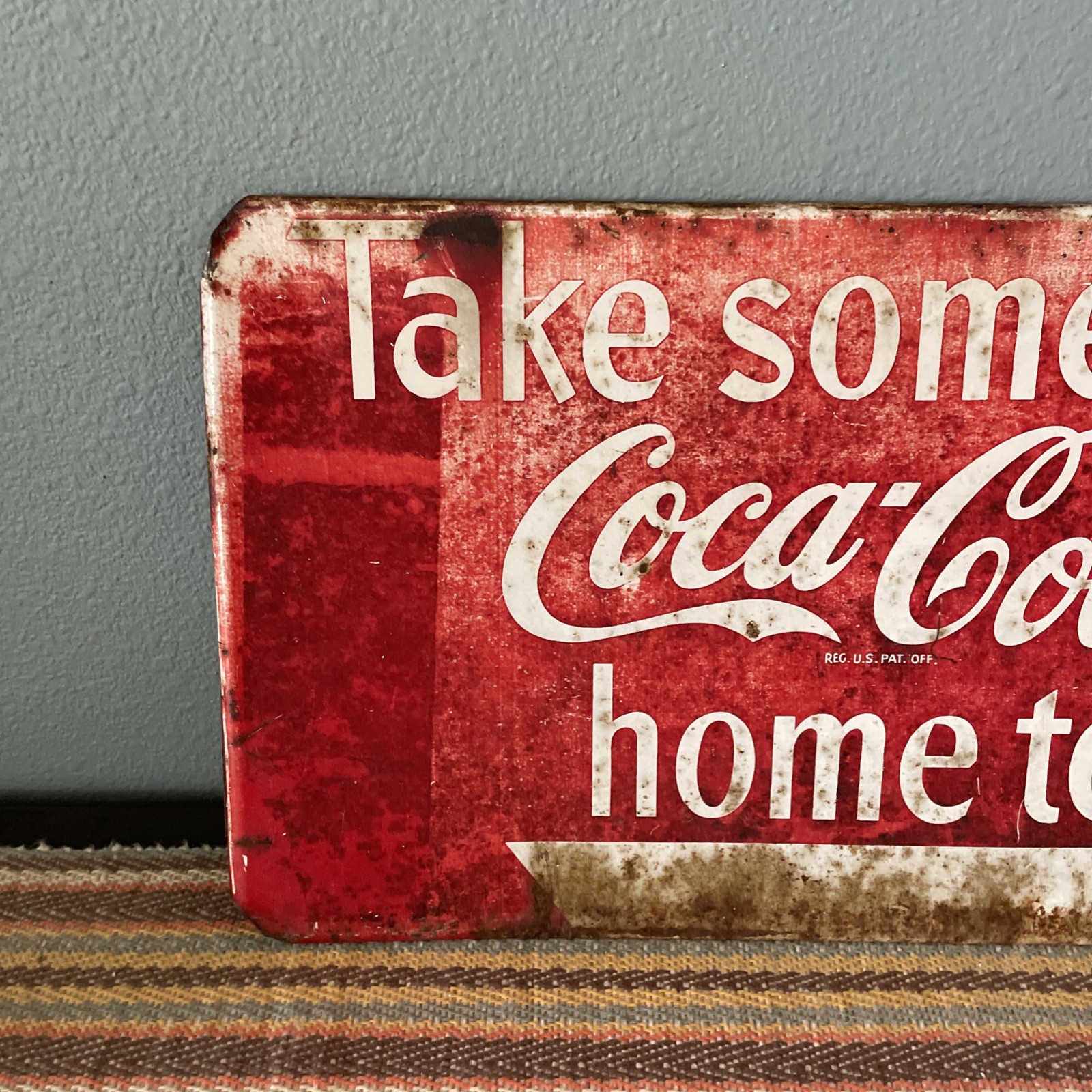 Vintage Take Some Coca Cola Home Today Rack Topper & Dozen Coca Cola Pencils