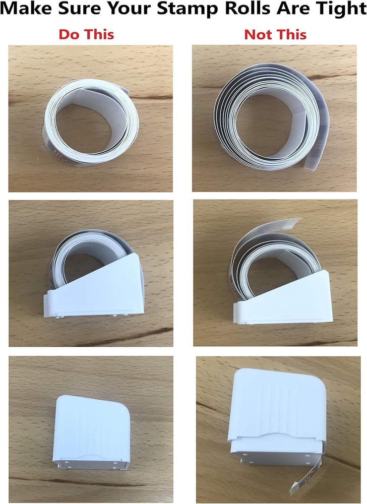 Roll Stamp Dispenser - Easy-Load, Compact Design for Efficient Mailing