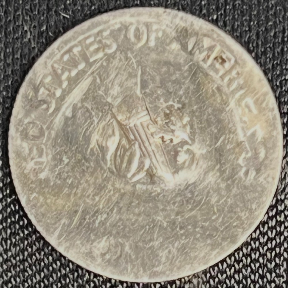 1966 Roosevelt Dime Rubbed Off Back Error