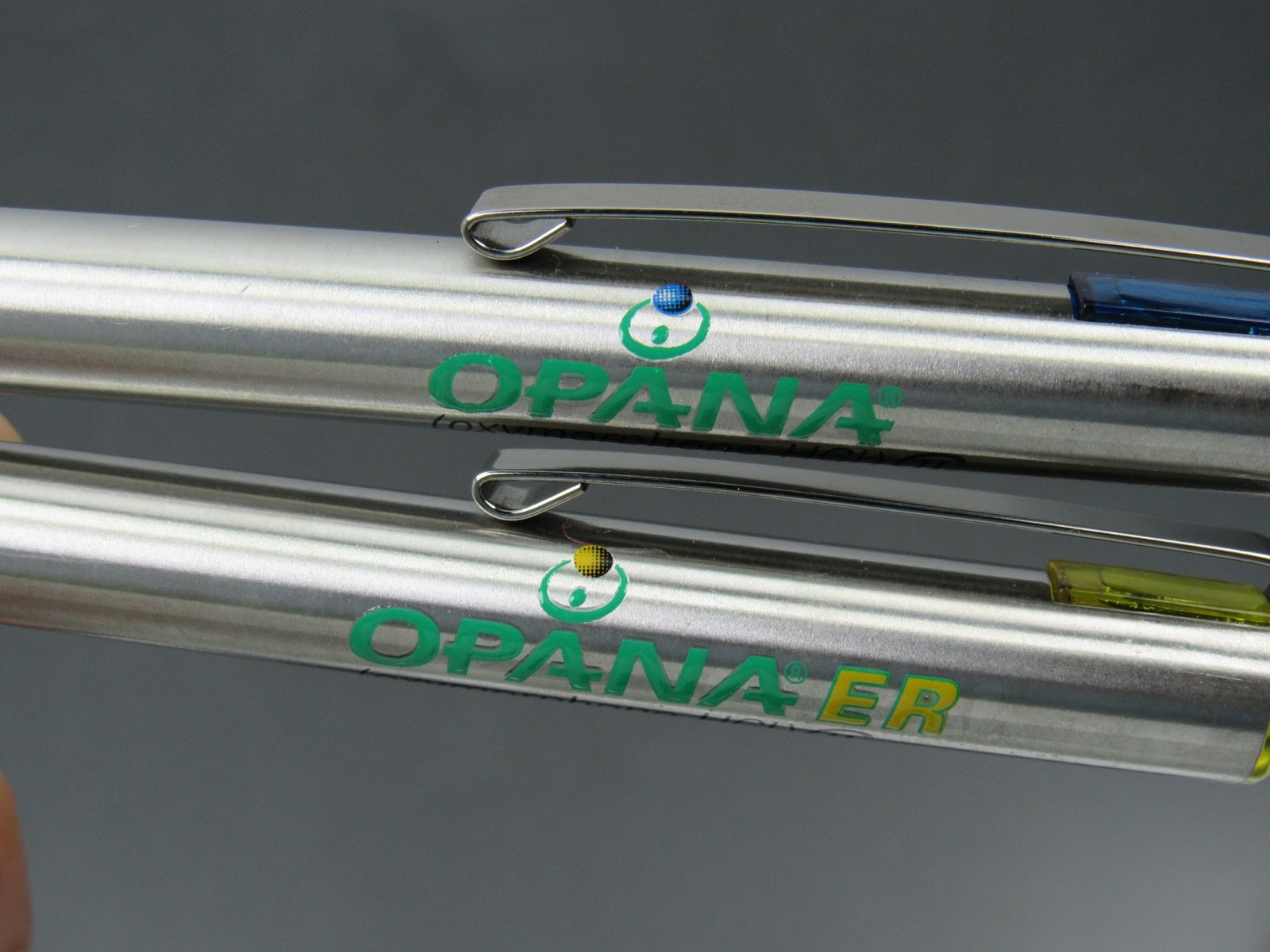 Opana Oxymorphone CII Metal PENS Boxed Set Drug Rep Pharmaceutical Promo HTF