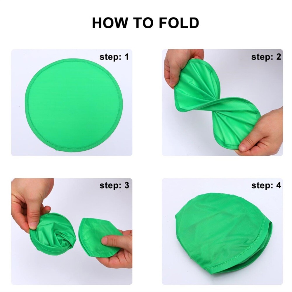 16pcs Foldable Flying Disc Flying Plate Plaything Foldable Fan