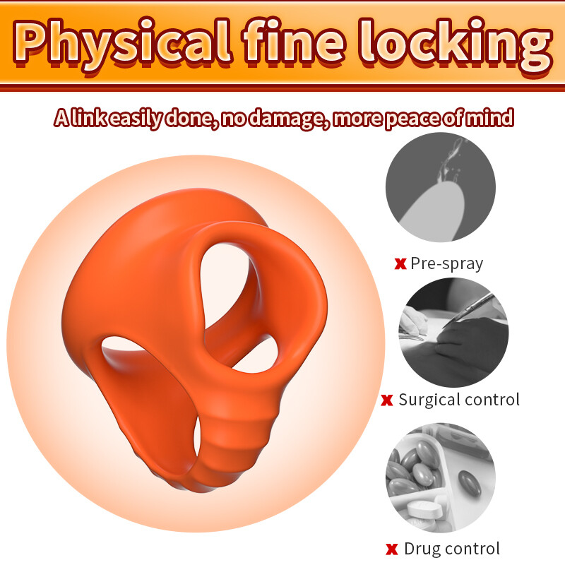 Silicone Ball Scrotum Stretcher Enhancer Squeeze Testicle Ring-Delay-Ejaculation