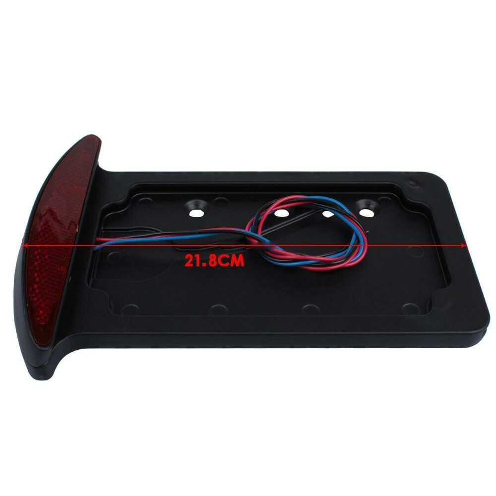 Motorcycle Side Mount License Plate Bracket Tail Light Cruisers Chopper Vertical