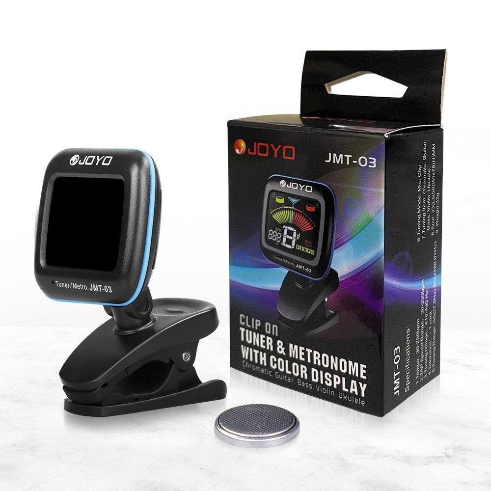 JOYO Guitar Tuner Digital Clip-On Electronic Tuner Metronome with Color Display