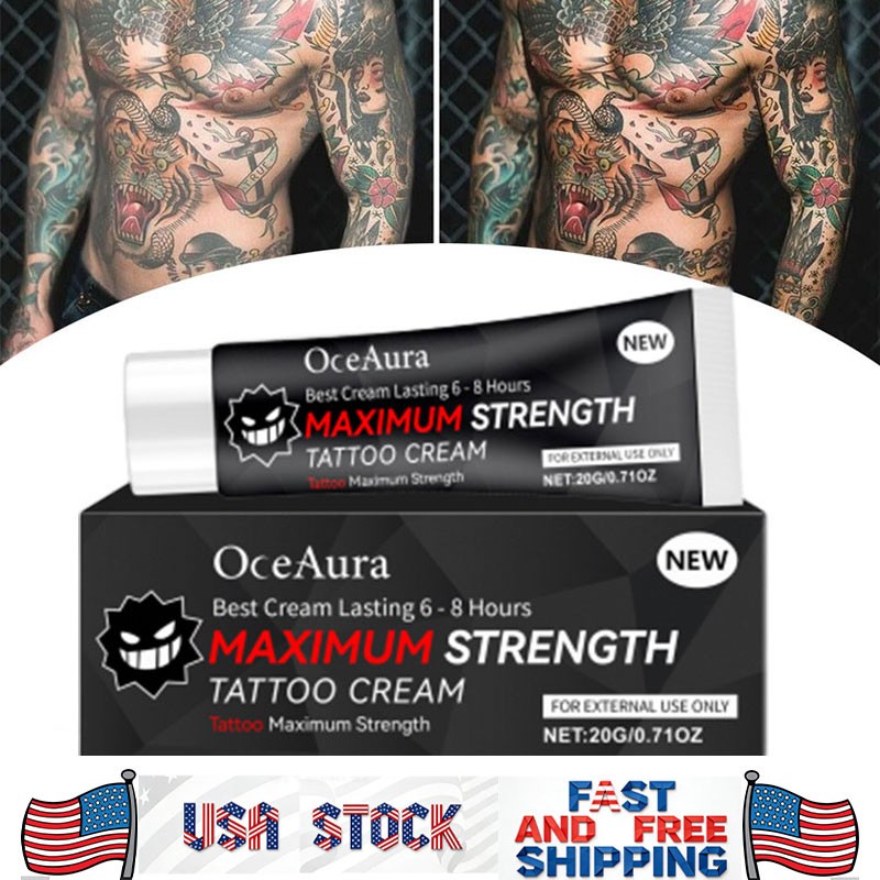 1/2/3PCS Tattoo Soothing Cream Gel up to 6 hours extra Strength Tattoo 20g