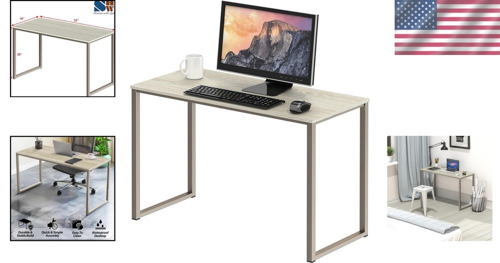 Durable 32-Inch Computer Desk with Ergonomic Design - Ideal for Small Spaces