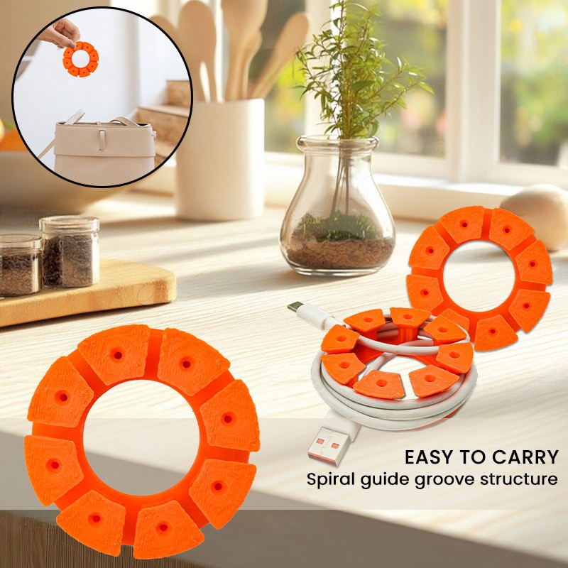 Tidy Reusable Multi-Slot Compact Non-Slip Eco-Friendly Practical Cable Organizer