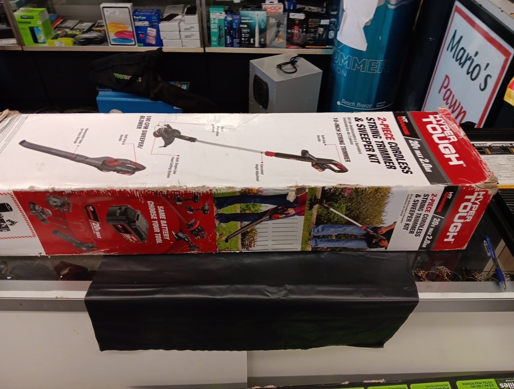 Hyper Tough 20V Cordless Combo Kit, 10-inch String Trimmer & 130Mph Sweeper