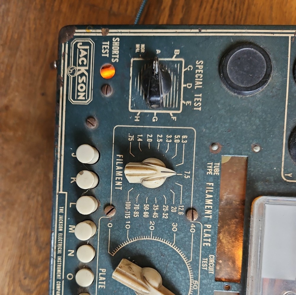 Vintage Jackson Electrical Dynamic Tube Tester Model 103
