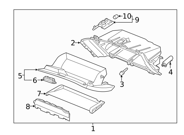 Genuine GM Instrument Panel Compartment Shelf 26680090
