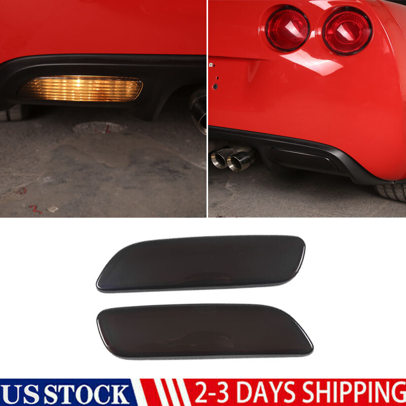 2PCS smoked black Reverse Light Blackout Kit Kit trim For Corvette C6 2005-2013