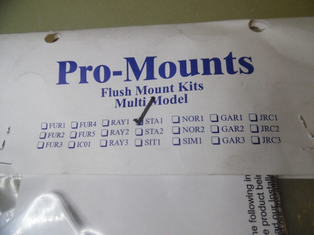 Pro-Mounts STA1 Standard Horizon Flush Mount Kit |Eclipse Plus Intrepid Spectrum