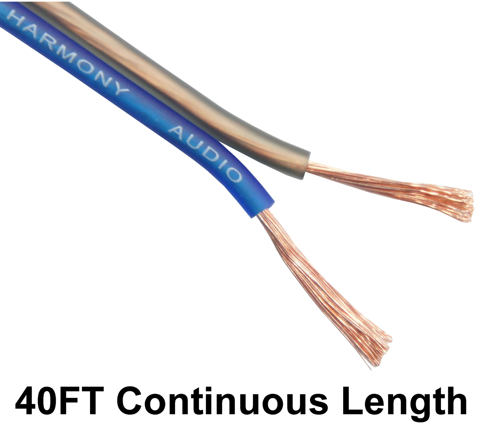 Harmony Audio 16 Gauge CCA Car Home Stereo Matte Blue Speaker Wire Cable 40 Feet