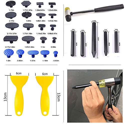 Gliston Auto Dent Puller Kit - Adjustable Golden Dent Remover Tools Paintless &